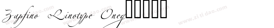 Zapfino Linotype One字体转换